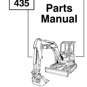 Fits Bobcat - 435 Mini Excavator AG Series Service Parts Manual  SN 563111001 & Above bob cat