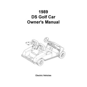 今すぐダウンロード - 1989 電動ゴルフカート オペレーター メンテナンス手順マニュアル DS 4809 に適合