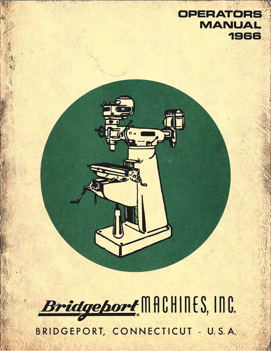 1966 Turret Milling Machine Operators Maint Manual Fits Bridgeport Etsy