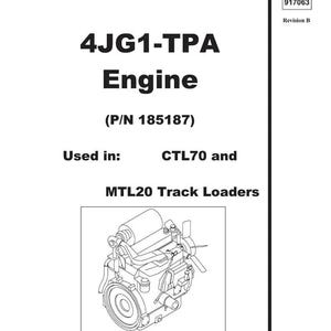 Fits Isuzu - 4JG1-TPA CTL70 & MTL20 Engine Parts Manual