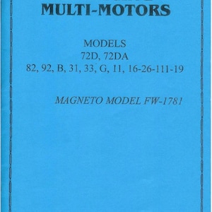 Fits Maytag - Gas Motor Engine Service Book Parts Manual & Serial # List Model 92 82 72