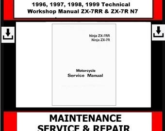 Kawasaki Ninja ZX7R 1996-2003 Service Repair Manual Pdf Download