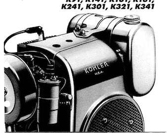 Adatto a Kohler - Serie K K90 K91 K141 K161 K181 K241 K301 K321 Manuale di assistenza motore