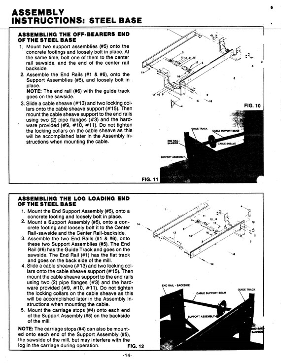 Buy M-14 Model Sawmill Instruction & Parts Manual Foley Belsaw Online in  India - Etsy