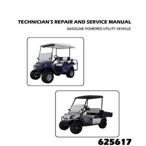 Fits EZGO -2012 & Newer Gas Golf Cart Technical Workshop Repair Manual
