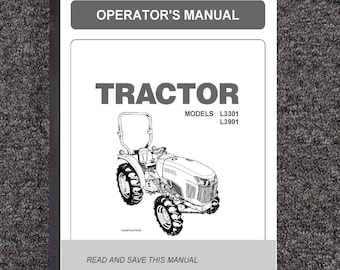 Fits Kubota - L3301, L3901 Tractor Operator Instruction Maint Manual