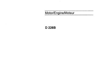 Serve para Deutz - D Td 226b D226 Td 226 Mwm Motor Serviço Reparo Manual