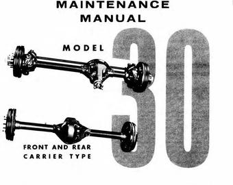 Fits Dana - 1984 30 Spicer Axle Front, Rear Axle Service & Repair Manual