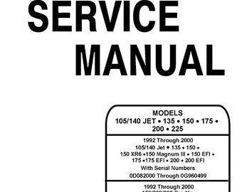 Servizio Manuale di riparazione dal 1992 al 2000 Marnier 150 175 200 HP EFI Magnum III