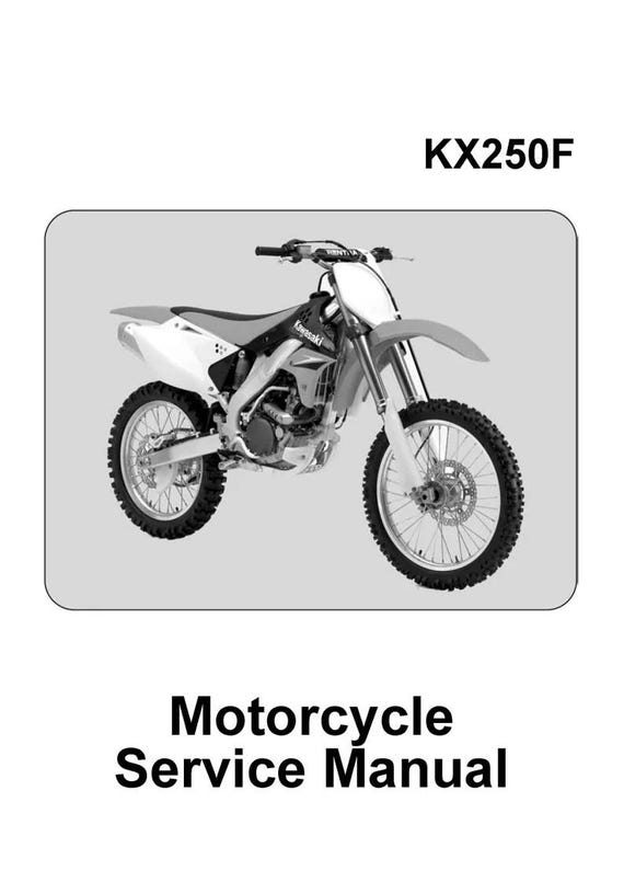 Kawasaki KX125 & KX250 Service Manual 2003-2008 – Factory Reprint Paper Edition