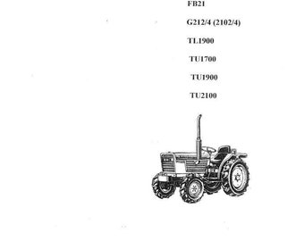 1900 2100 Manuel d'entretien d'atelier de tracteur Bolens Iseki avec moteurs TU1900 TU2100