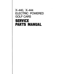 FITS EZGO 1987-1990 Electric Golf Cart Service Parts Manual Fits X-440 X-444 Paper Manual