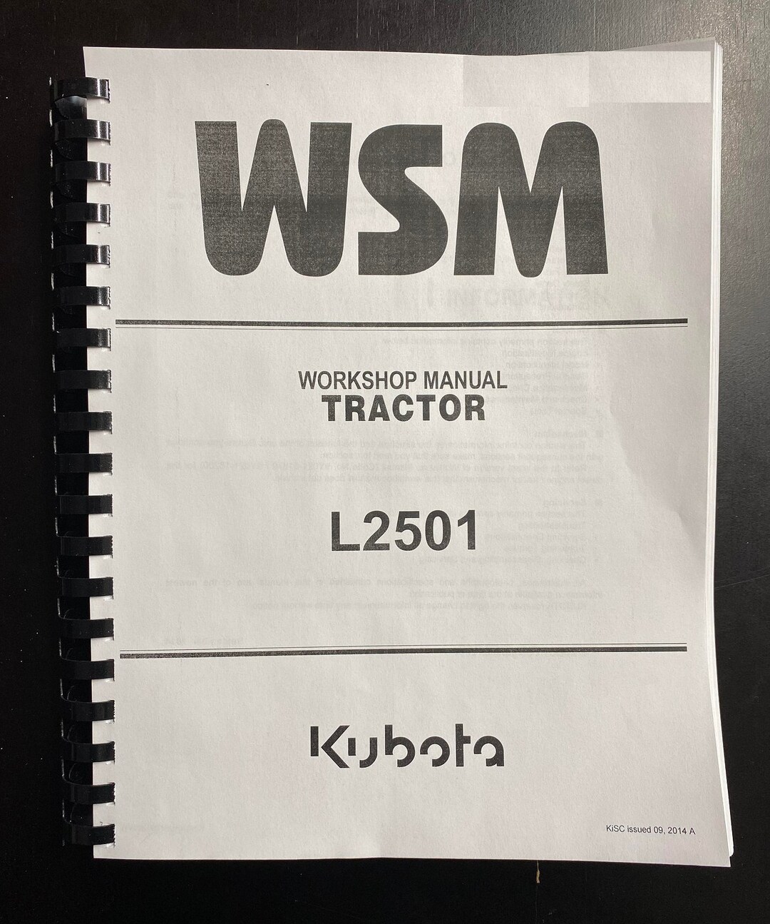 Kubota L2501 Tractor Technical Repair Manual Nice Etsy