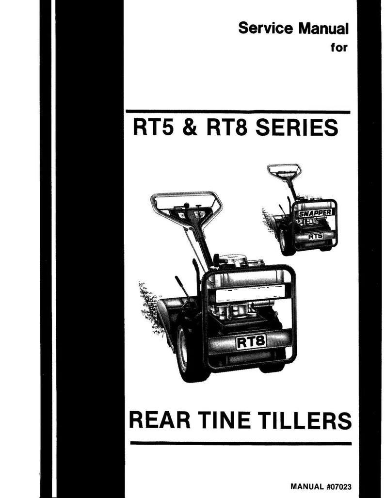 Adatto per Snapper - RT5 TR8 Manuale di riparazione e assistenza della motozappa posteriore 1985