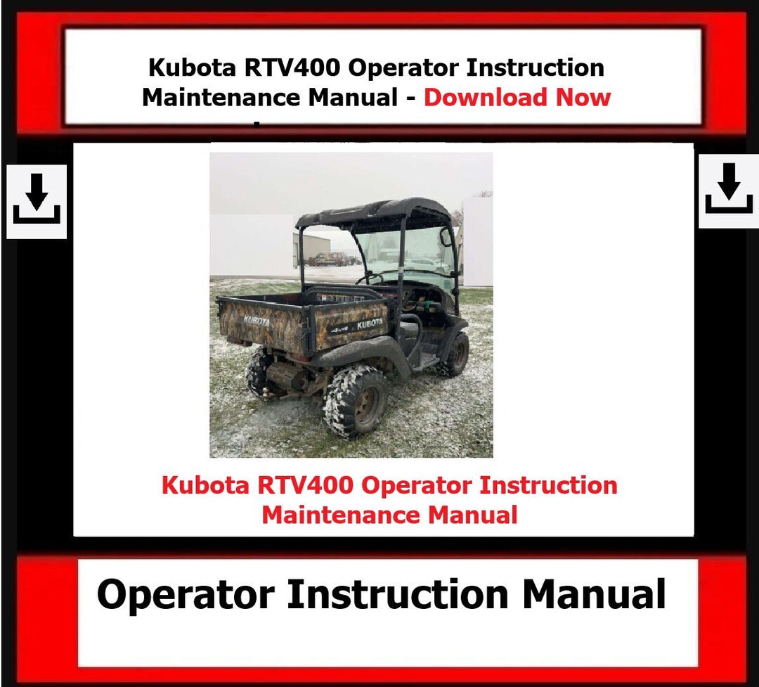 RTV400 Operator Instruction Maintenance Manual - Etsy
