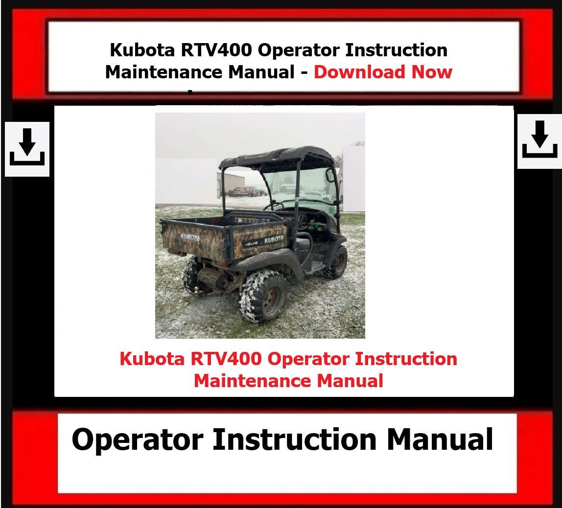 RTV400 Operator Instruction Maintenance Manual - Etsy