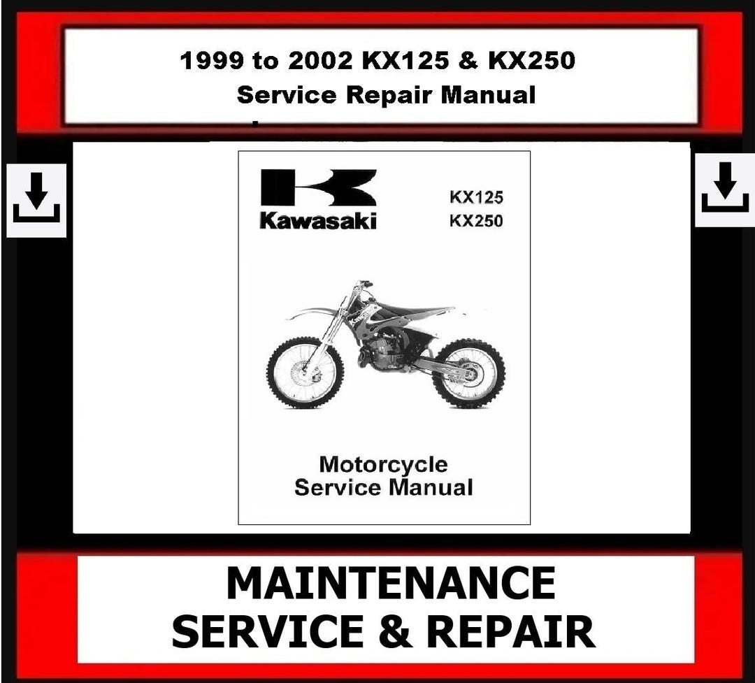 Fits Kawasaki - 1999 to 2002 KX125 & KX250 Repair Manual - Etsy
