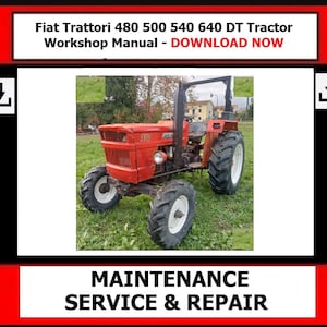 Past op Fiat Trattori 480 500 540 640 DT-werkplaatshandleiding voor tractoren - NU DOWNLOADEN