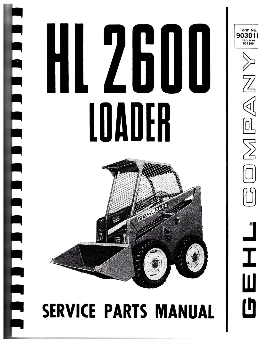 2600 Skid Loader Service Parts Manual Gehl HL 2600 Skid Loader Etsy