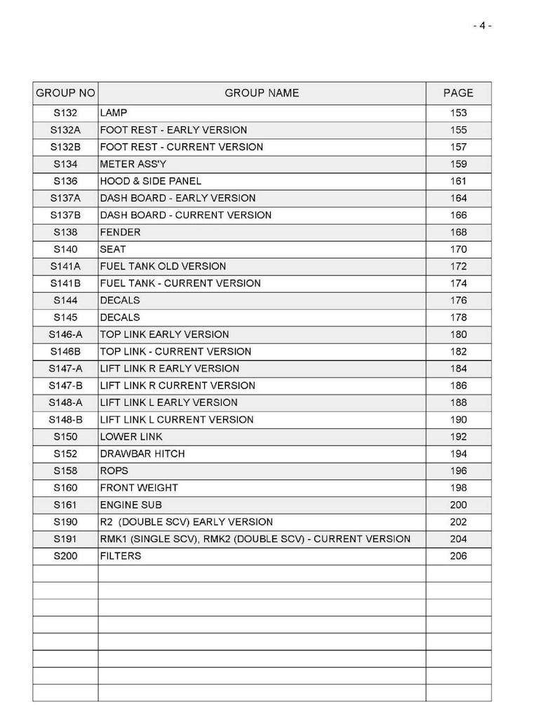 Branson Tractor 4220i Service Parts Manual 207 Pages Etsy