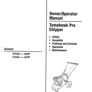 Download Now - 1995 Owner Operator Manual  Tomahawk Pro Wood Chipper