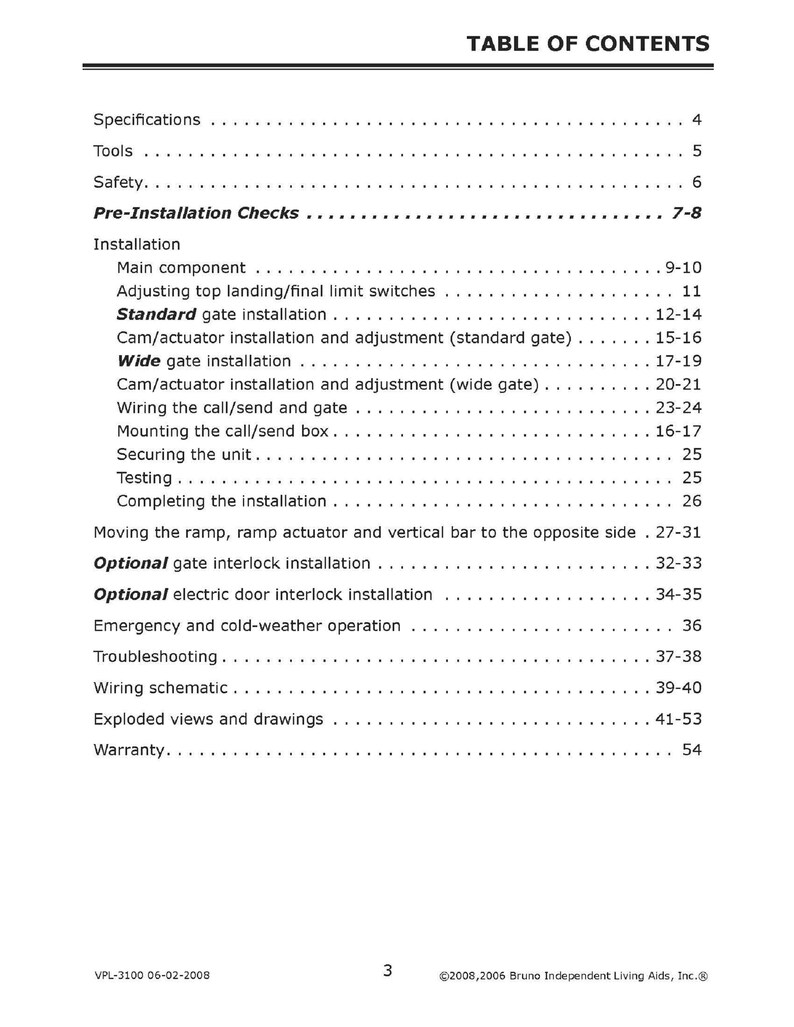 Bruno VPL3100 Vertical Platform Installation & Operator Manual Etsy