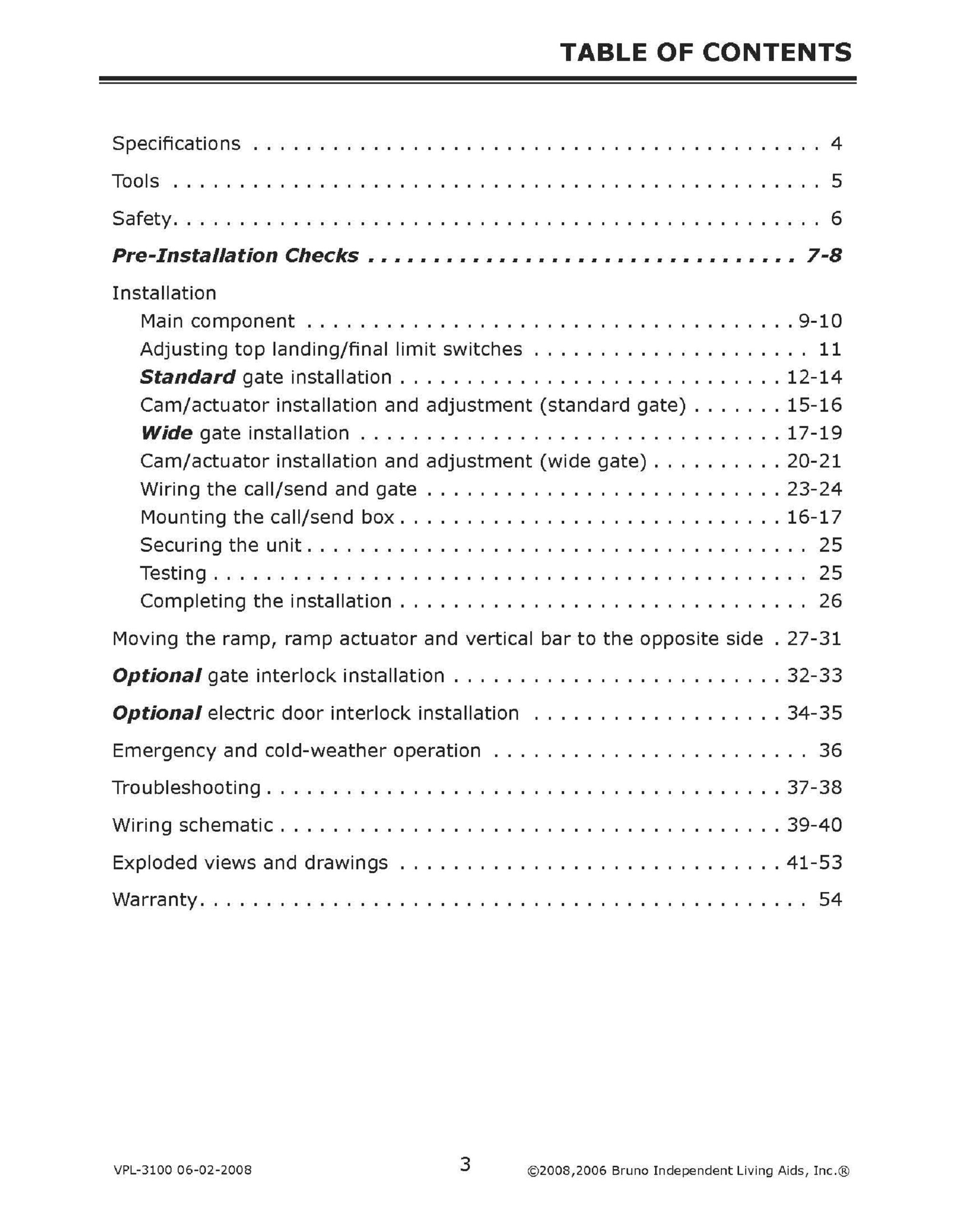 Bruno VPL-3100 Vertical Platform Installation & Operator Manual - Etsy