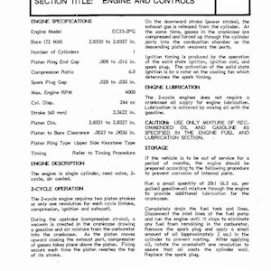 Fits EZGO -1986 Golf Cart Engine Technical Workshop Repair & Operators Manual Fits EC25-2P 2 Stroke