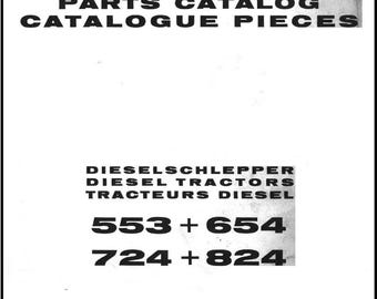 Fits International Harvester - 553 654 724 824 Tractor Service Parts Manual