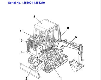 025 Hydraulische Bagger Service Teile Handbuch Takeuchi TB025