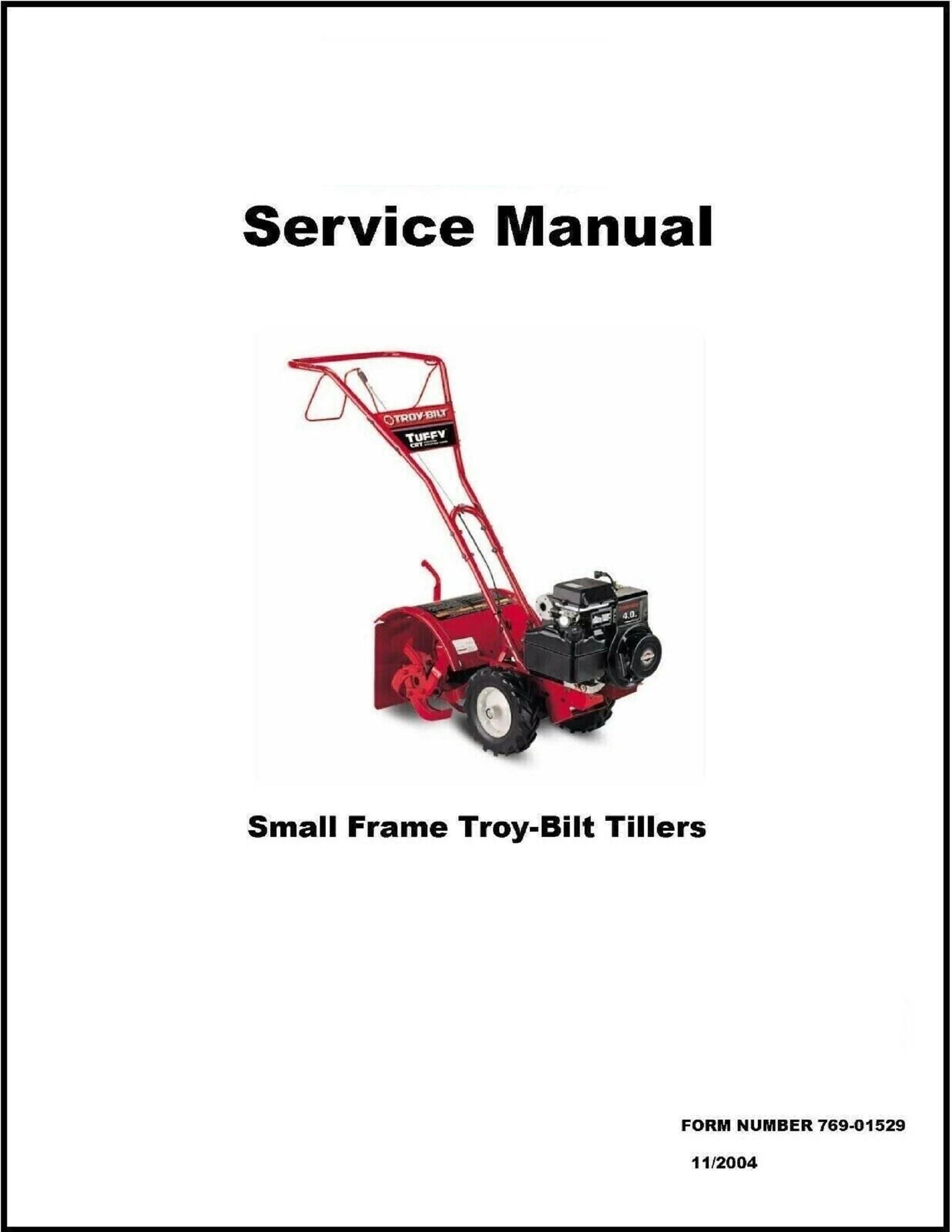 Adatto al manuale di assistenza tecnica per motocoltivatori Troy Bilt Bronco CRT - Motocoltivatore