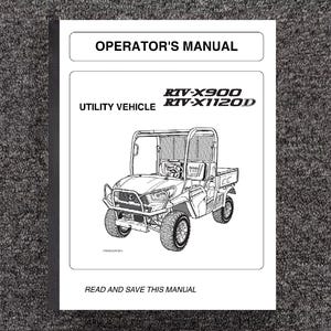 Fits Kubota - RTV-X900 RTV-X1120D Utility Vehicle Diesel Operator Manual