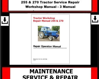 255 & 270 Tractor Service Repair Workshop Manual Leyland - 3 Manual