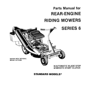 Paper Manual - Engine Lawn Mower Series 6 Repair Parts Manual Rear