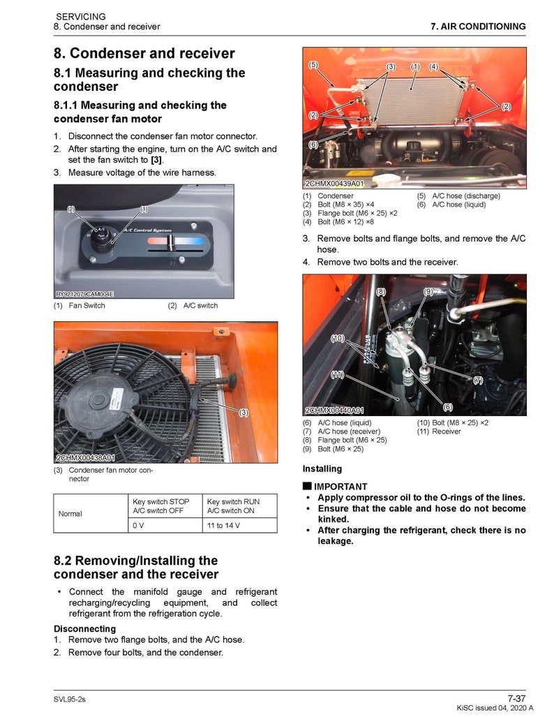 SVL952S Skid Loader Technical Manual Kubota Etsy