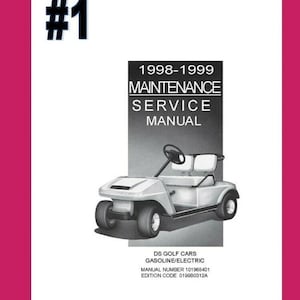 Pasuje do Club Car 1998 1999 Golf Cart Technical Workshop Repair and Service Parts List Manual Pasuje do zestawu pasuje do Club Car