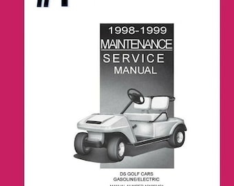 Fits Club Car 1998 1999 Golf Cart Technical Workshop Repair and Service Parts List Manual Fits  Set   fits Club Car