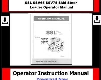 Fits Kubota -  SSL SSV65 SSV75 Skid Steer Loader Operator Manual