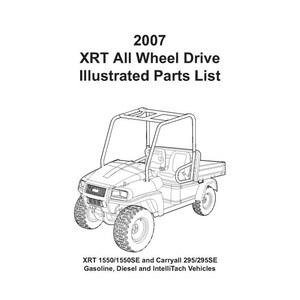 2007 Gas-Diesel Golf Cart Illustrated Service Parts List Manual Fits All Wheel Drive XRT 1550 1550SE Carryall 295 295 SE 2007 fits Club Car