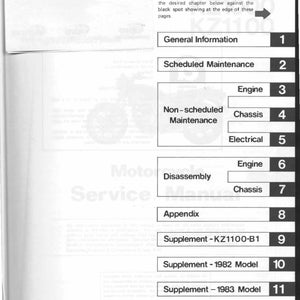 Download Now - 1981-1983 Service Repair Maintenance Manual  KZ1000 KZ1100