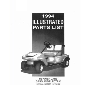 Club Car 1994 ガス電気ゴルフカートに適合 イラスト付きサービス部品リストマニュアル DS IPL 102 に適合 Club Car に適合