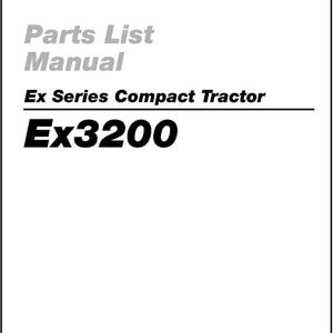 Fits Cub Cadet EX3200 Service Parts Manual Model EX3200