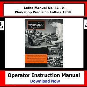 1939 N.° 43 - 9 en South Bend Workshop Manual de torno de precisión 1939