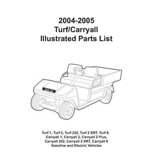 クラブカーに適合 - 2004 2005 ターフ キャリーオール 1 2 252 2 XRT 6 ガス電気ゴルフカート 図解サービス部品リストマニュアル 7502