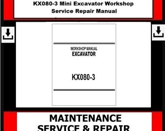 KX080-3 MINIGRÄVMASKIN Verkstadsservice Reparationsmanual