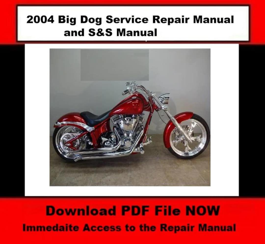 2004 Big Dog Service Repair Manual and S&amp;S Manual - Etsy