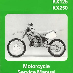 Fits Kawasaki -  Service Repair Workshop Manual KX125 & KX250  1992 1993 Kawasaki