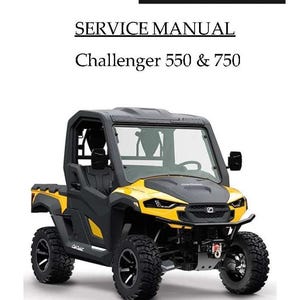 Paper Manual - Utility Vehicle Service Repair Manual  Challenger 550 750 4X4