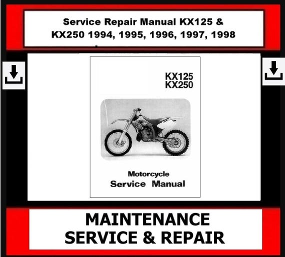 Fits Kawasaki - Service Repair Manual KX125 & KX250 1994, 1995