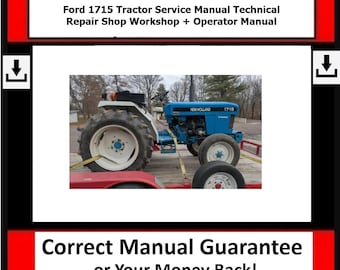 Fits Ford 1715 Tractor Service Manual Technical Repair Shop Workshop + Operator Manual